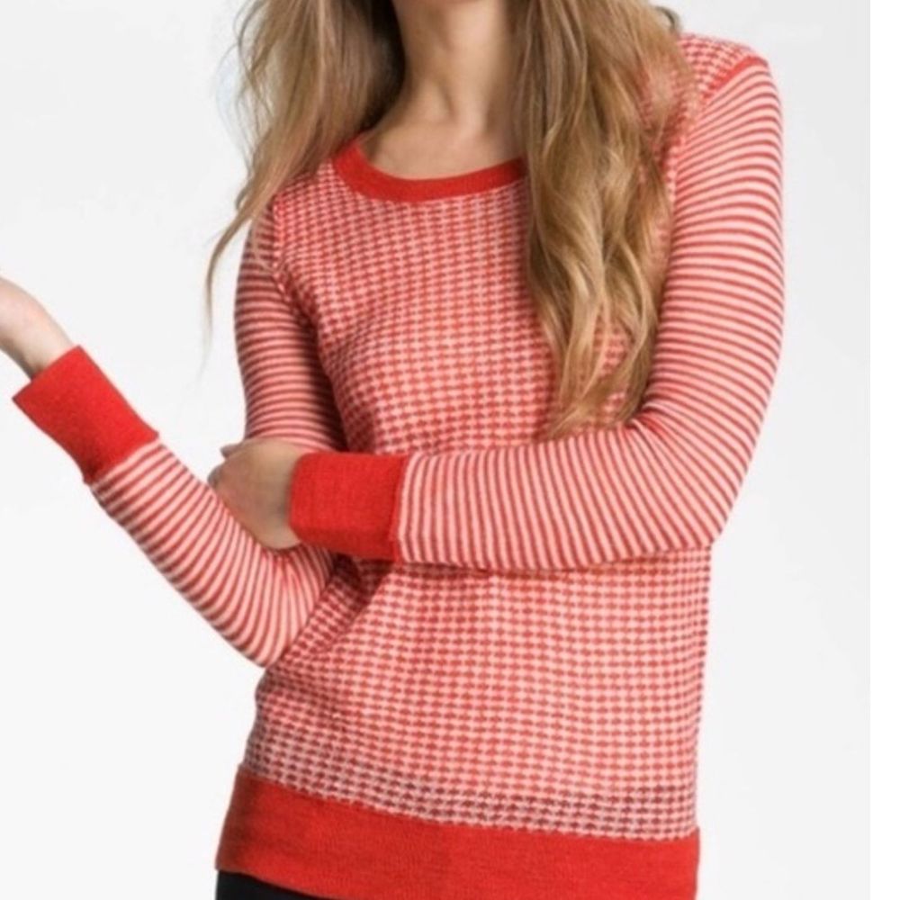 Joie Aimee Diamond Sweater Lightweight Alpaca Knit